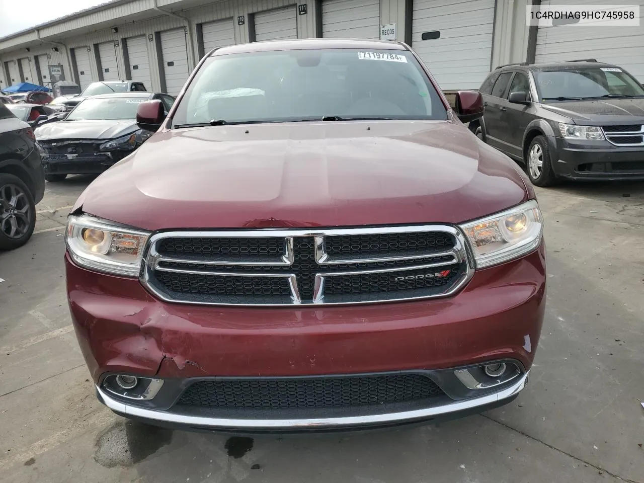 2017 Dodge Durango Sxt VIN: 1C4RDHAG9HC745958 Lot: 71197784