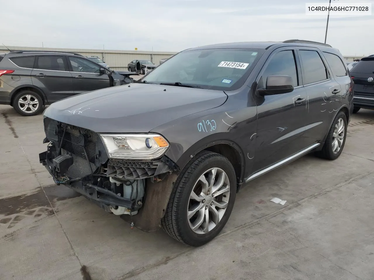 2017 Dodge Durango Sxt VIN: 1C4RDHAG6HC771028 Lot: 71473154