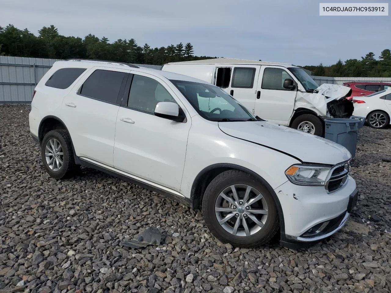 2017 Dodge Durango Sxt VIN: 1C4RDJAG7HC953912 Lot: 71718554