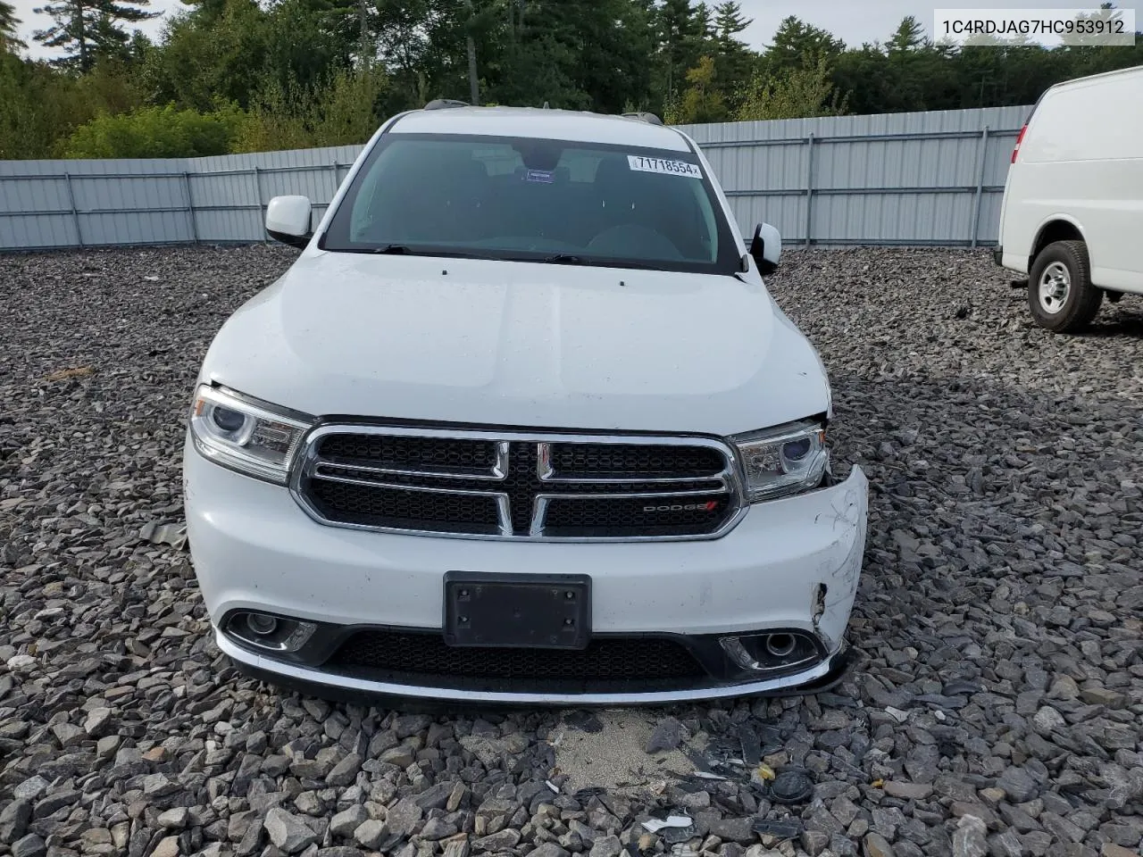 2017 Dodge Durango Sxt VIN: 1C4RDJAG7HC953912 Lot: 71718554