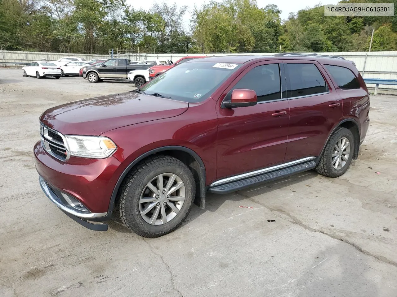 2017 Dodge Durango Sxt VIN: 1C4RDJAG9HC615301 Lot: 71729944