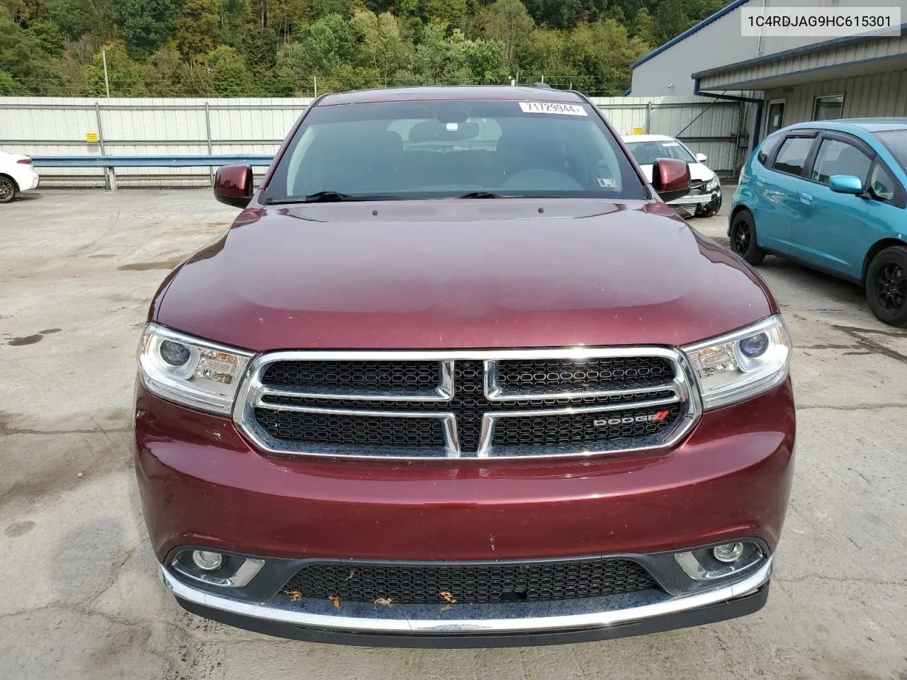 2017 Dodge Durango Sxt VIN: 1C4RDJAG9HC615301 Lot: 71729944