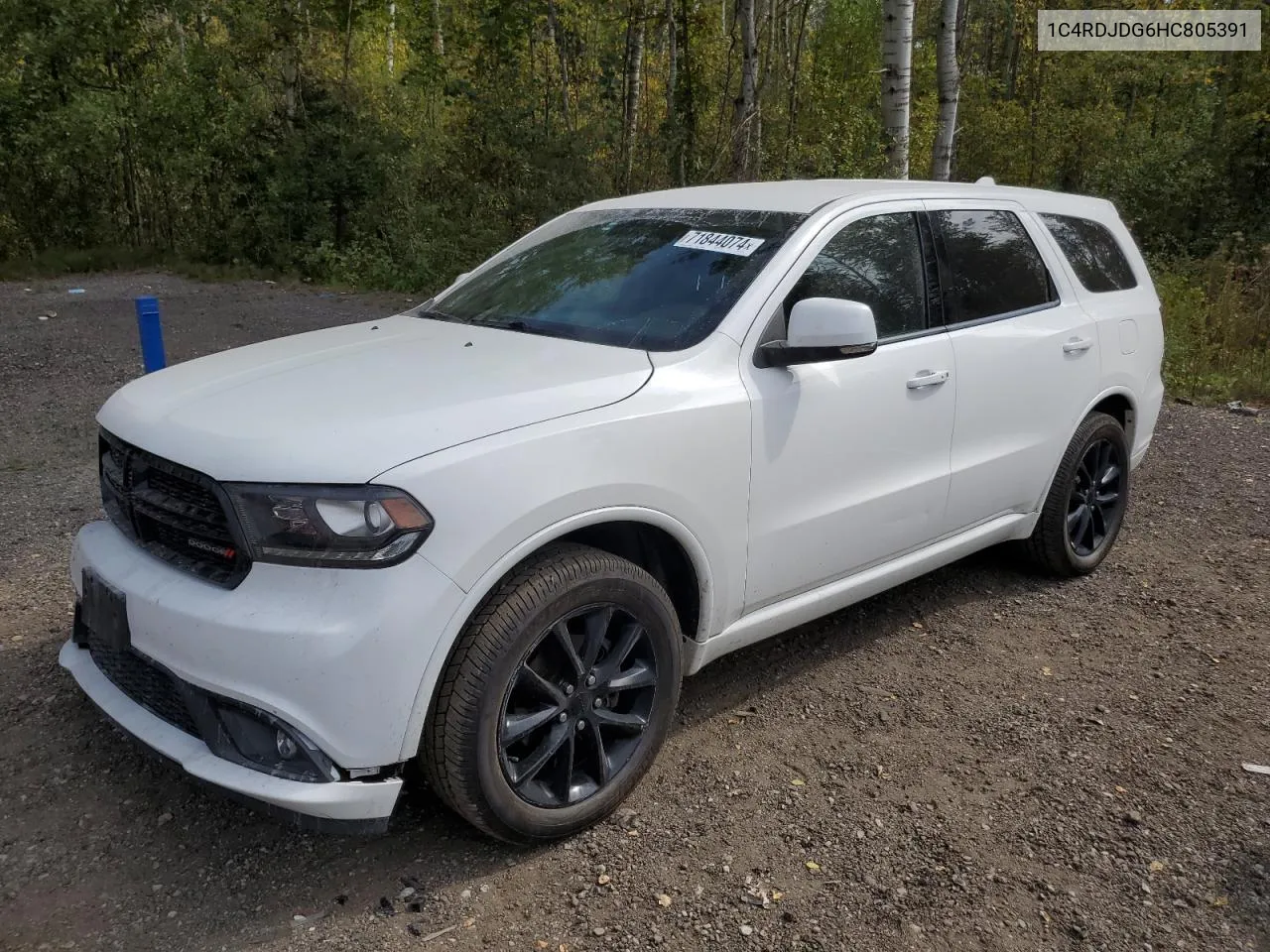 2017 Dodge Durango Gt VIN: 1C4RDJDG6HC805391 Lot: 71844074