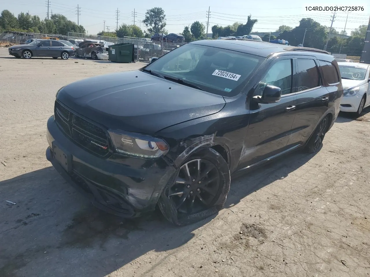 2017 Dodge Durango Gt VIN: 1C4RDJDG2HC725876 Lot: 72025154