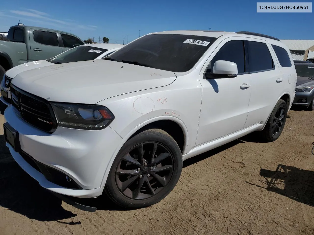 1C4RDJDG7HC860951 2017 Dodge Durango Gt