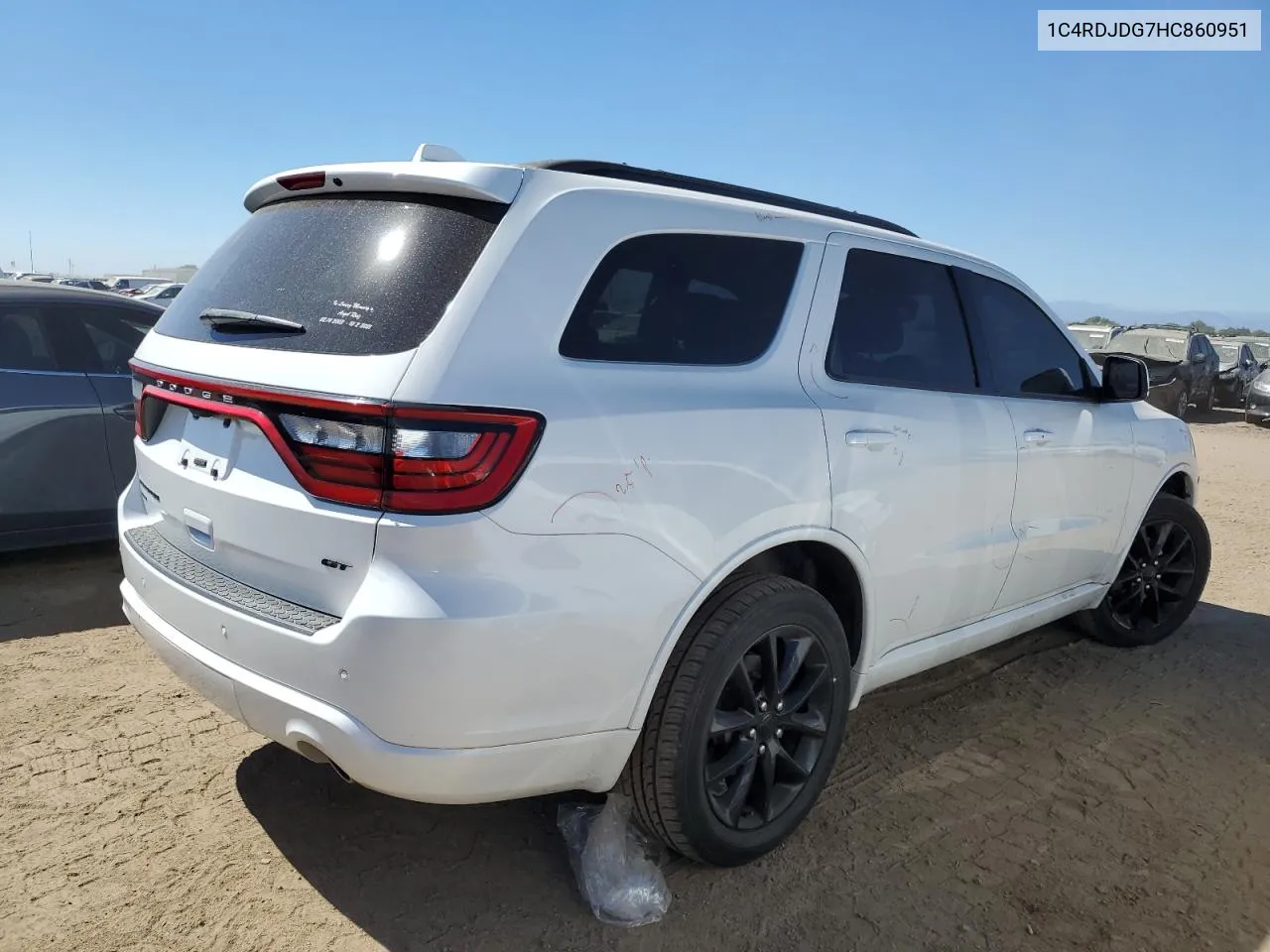 1C4RDJDG7HC860951 2017 Dodge Durango Gt