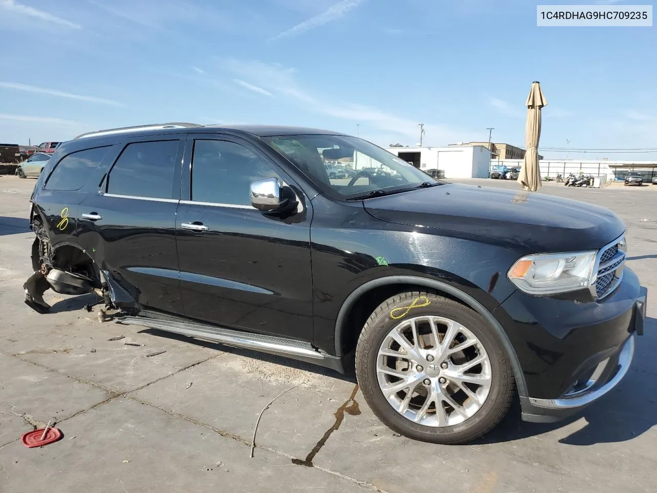 2017 Dodge Durango Sxt VIN: 1C4RDHAG9HC709235 Lot: 72156774