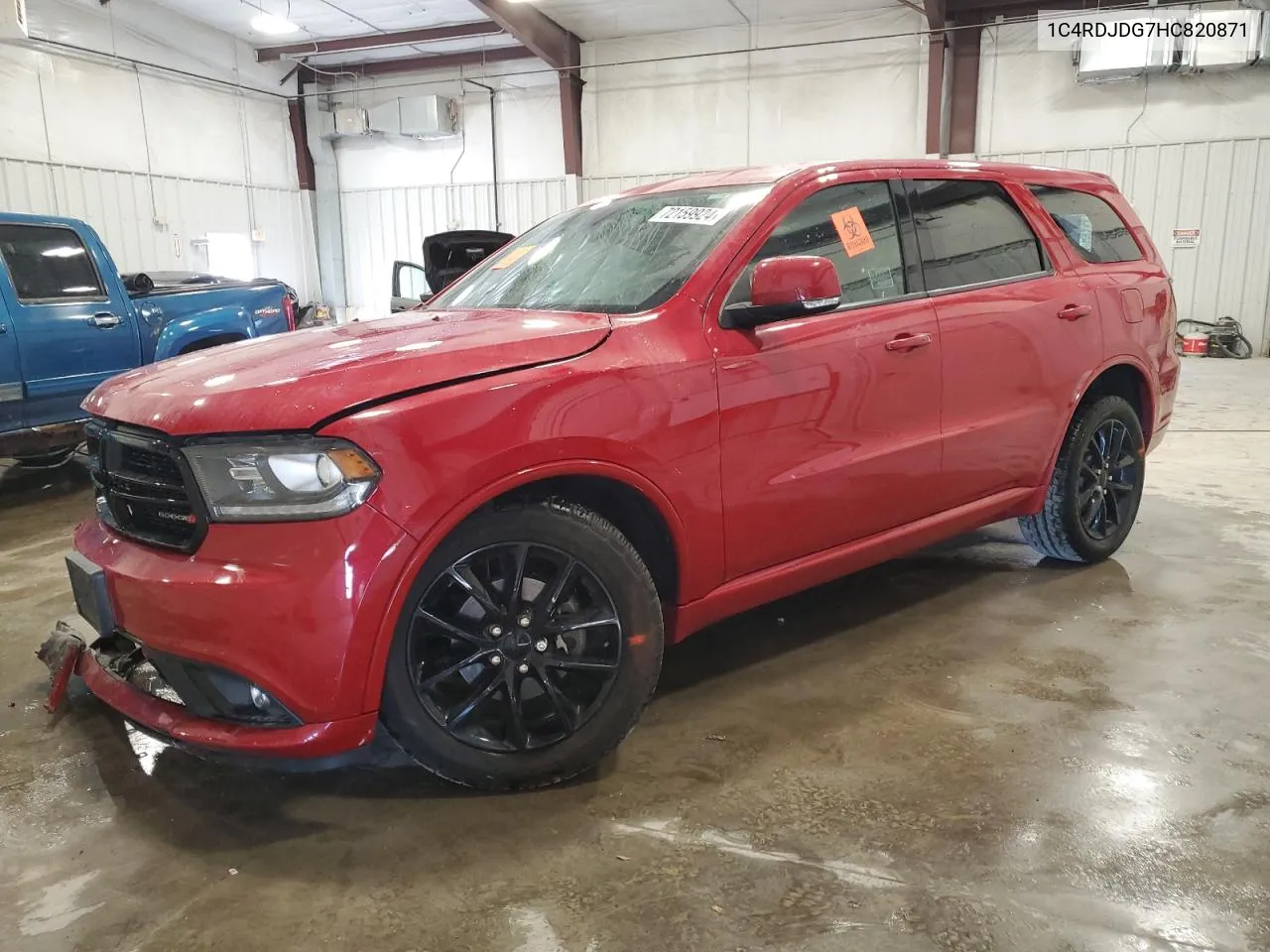 2017 Dodge Durango Gt VIN: 1C4RDJDG7HC820871 Lot: 72159924