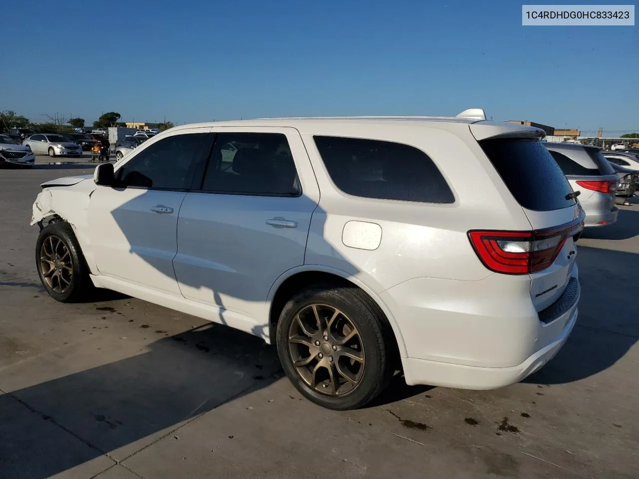 2017 Dodge Durango Gt VIN: 1C4RDHDG0HC833423 Lot: 72334784