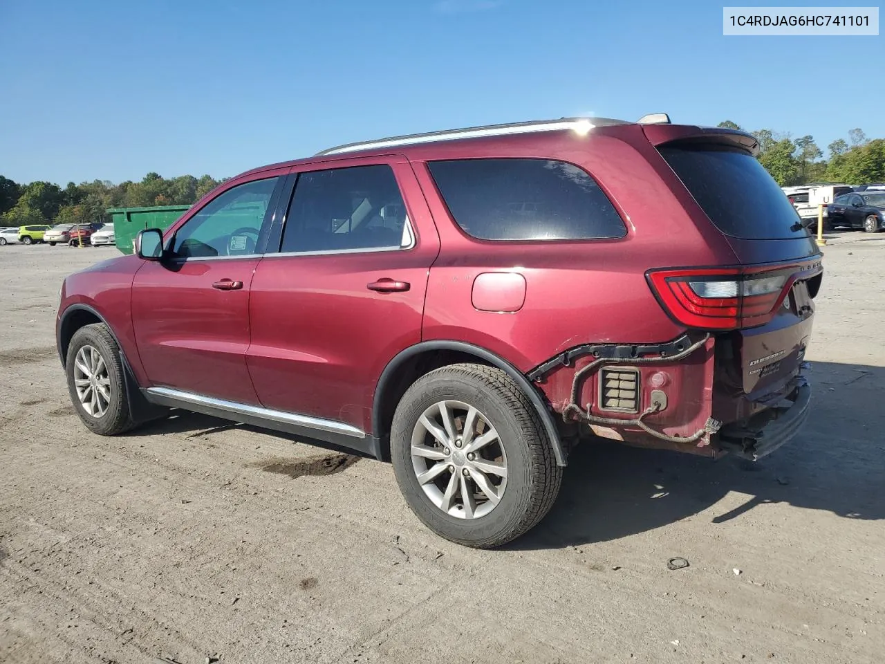 2017 Dodge Durango Sxt VIN: 1C4RDJAG6HC741101 Lot: 72399614