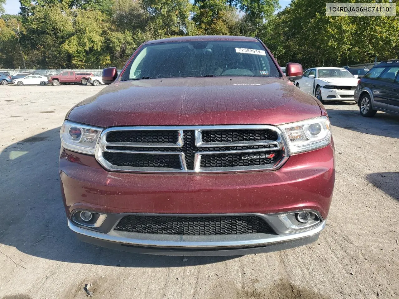 2017 Dodge Durango Sxt VIN: 1C4RDJAG6HC741101 Lot: 72399614