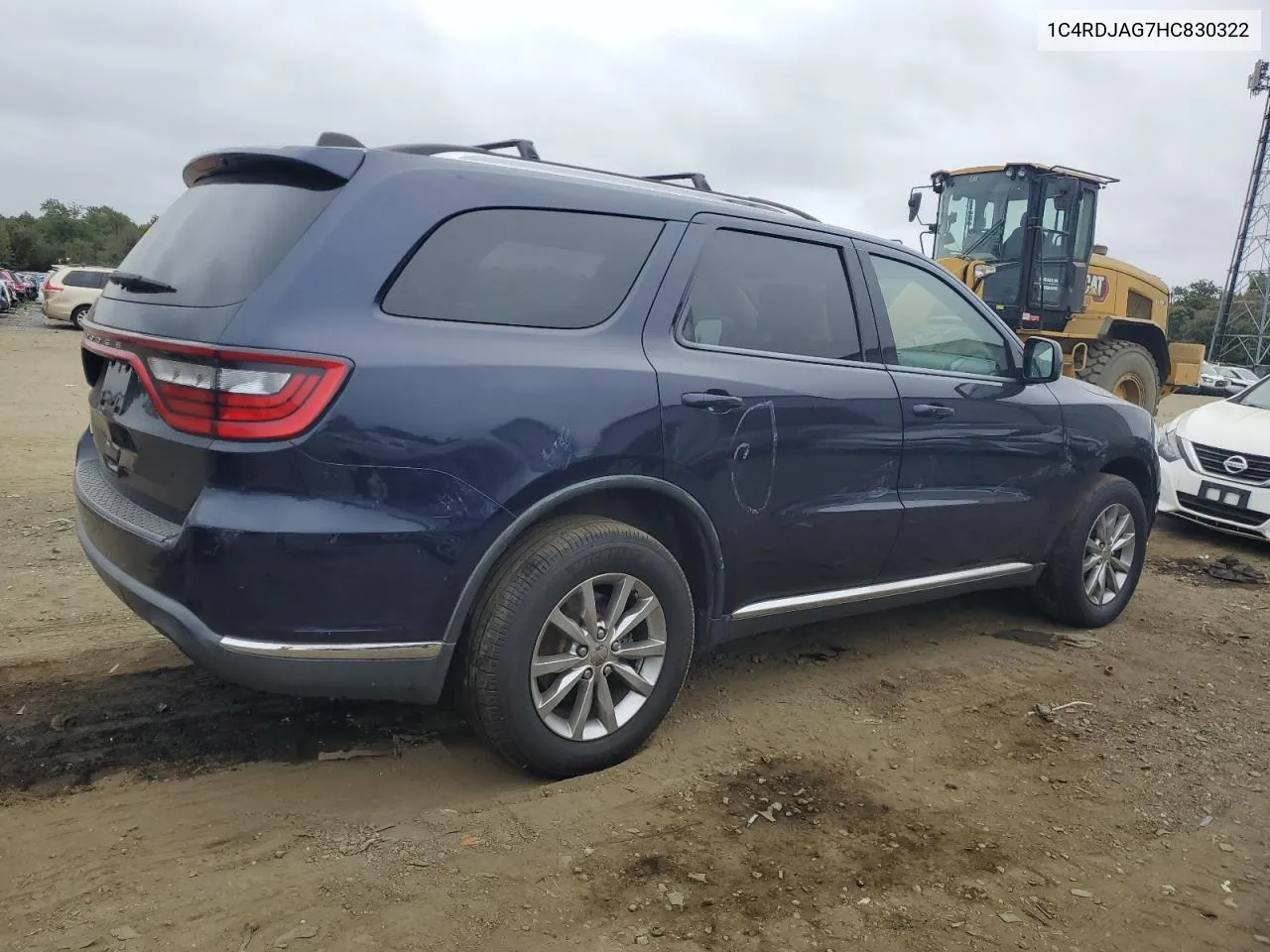 2017 Dodge Durango Sxt VIN: 1C4RDJAG7HC830322 Lot: 72684994