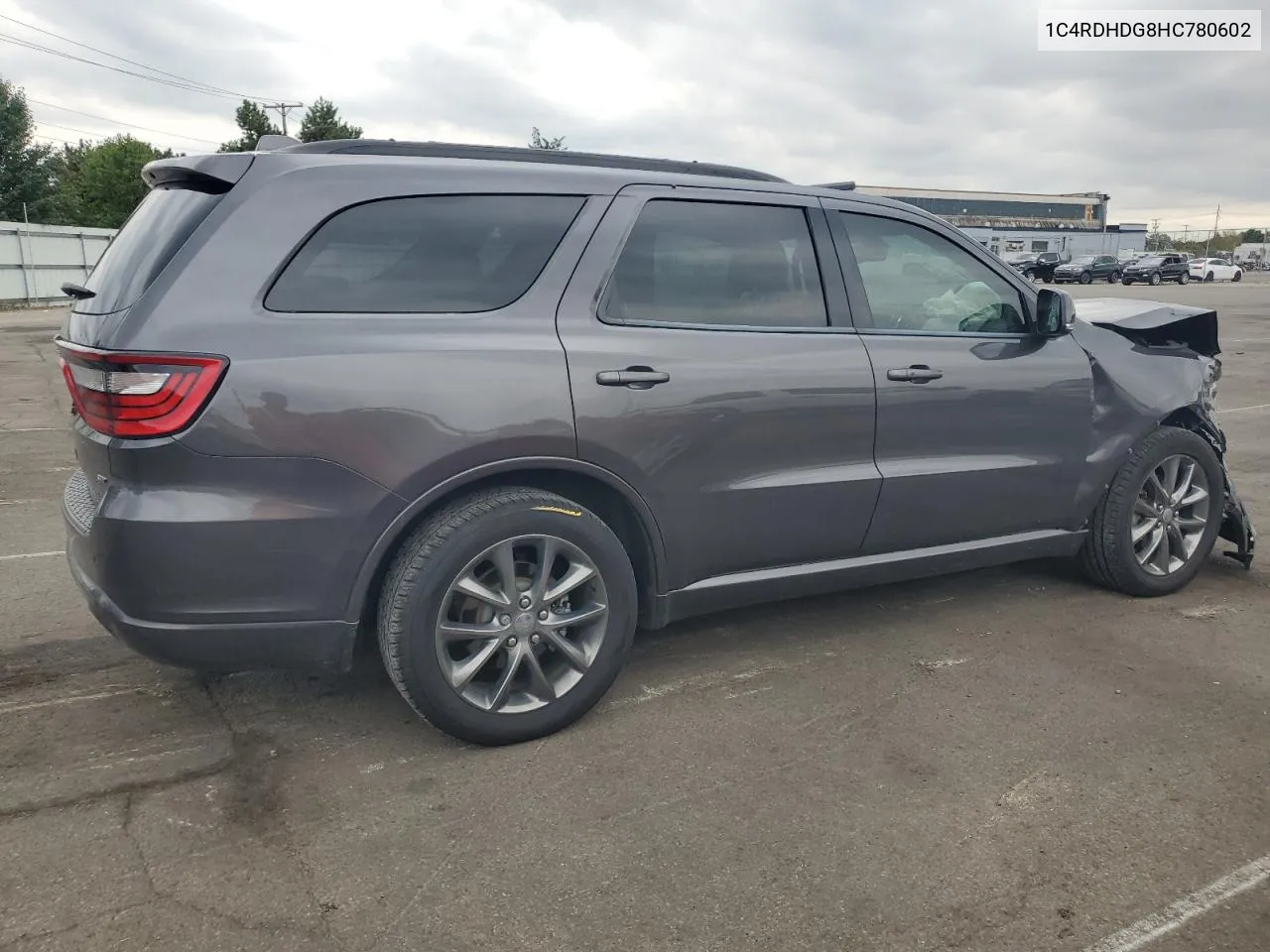 2017 Dodge Durango Gt VIN: 1C4RDHDG8HC780602 Lot: 72720714