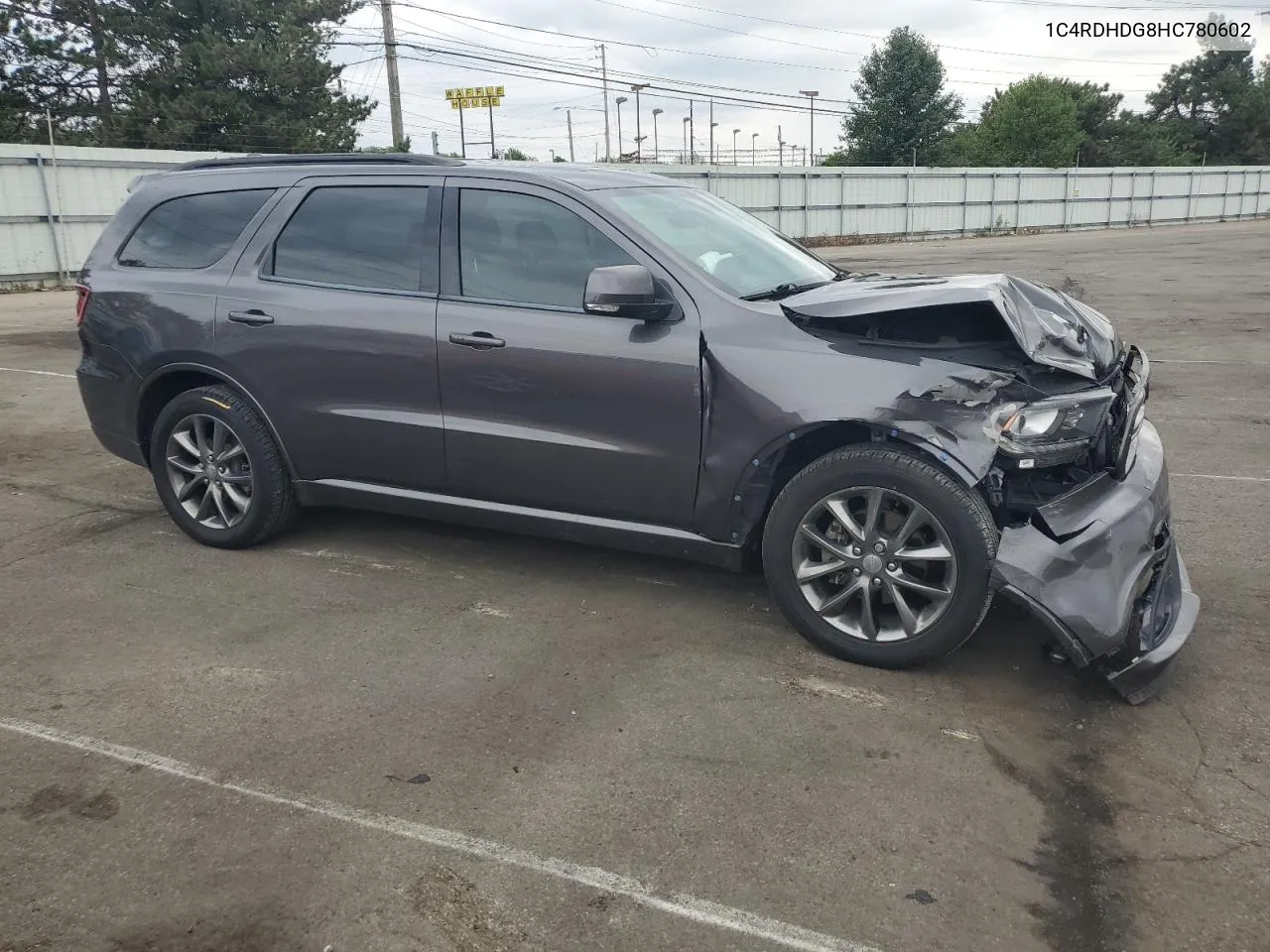 2017 Dodge Durango Gt VIN: 1C4RDHDG8HC780602 Lot: 72720714