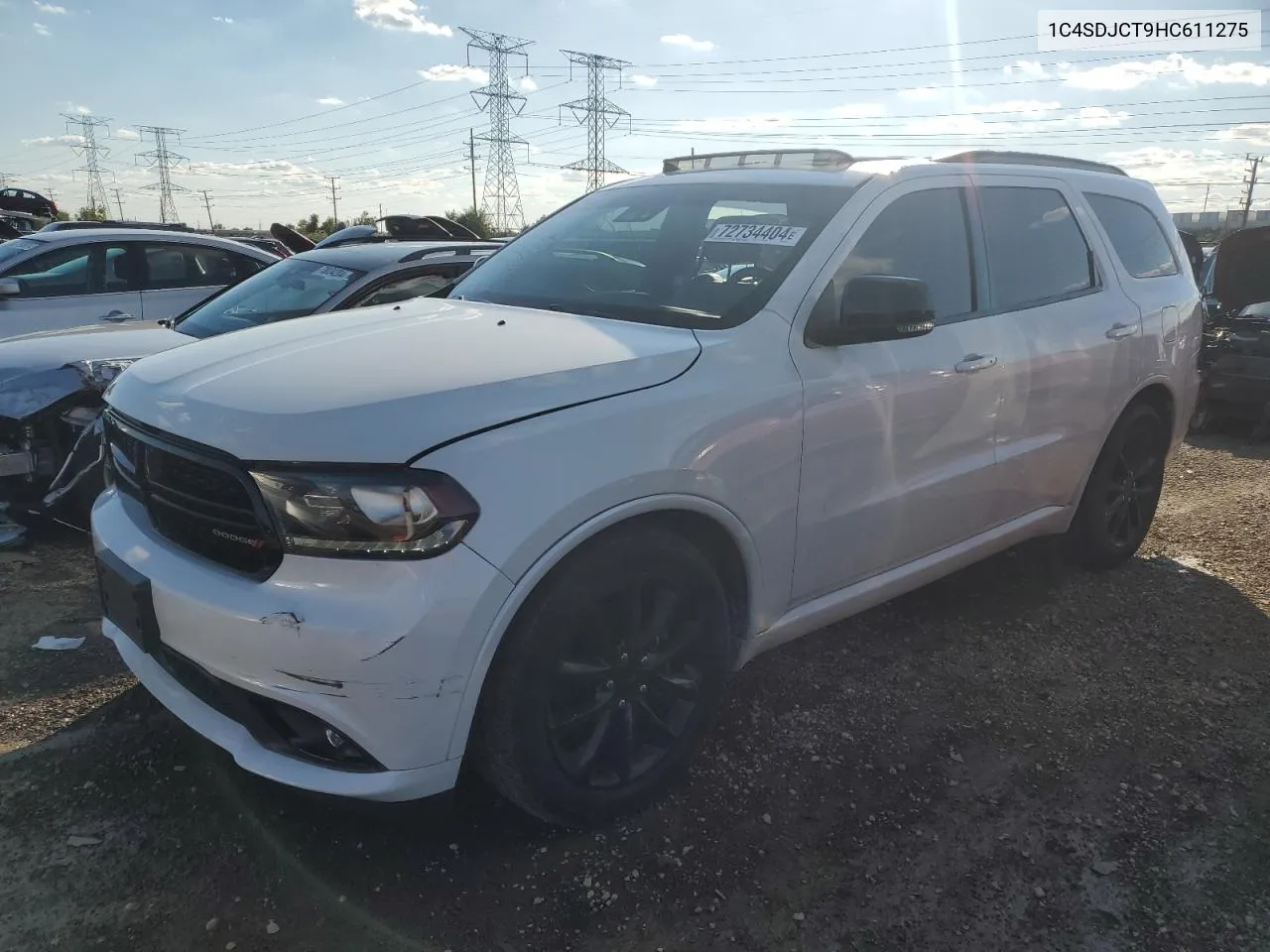 2017 Dodge Durango R/T VIN: 1C4SDJCT9HC611275 Lot: 72734404