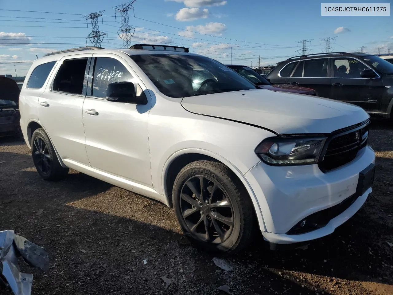 2017 Dodge Durango R/T VIN: 1C4SDJCT9HC611275 Lot: 72734404