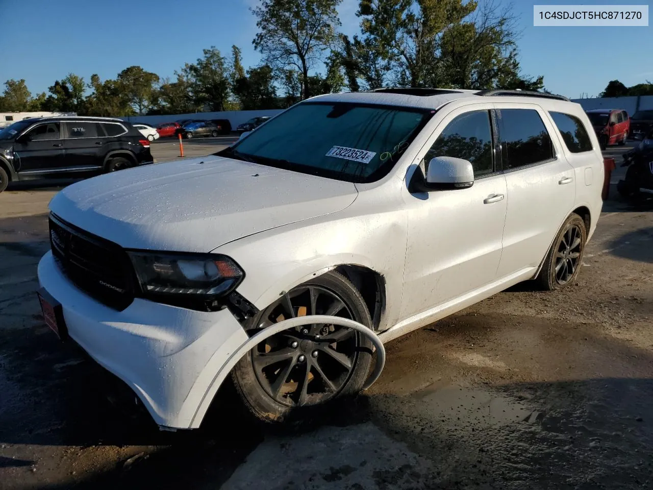 2017 Dodge Durango R/T VIN: 1C4SDJCT5HC871270 Lot: 73223524