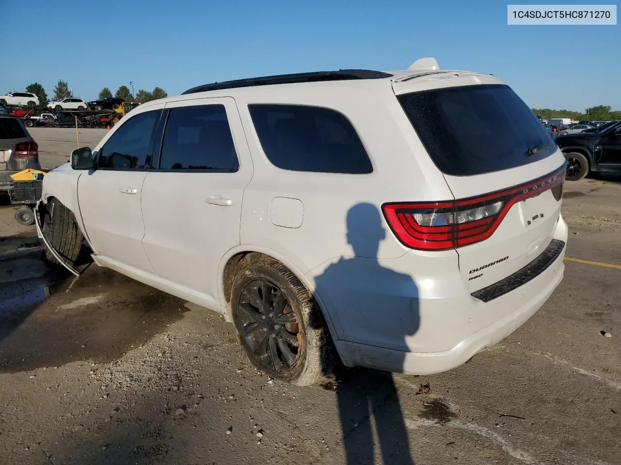 2017 Dodge Durango R/T VIN: 1C4SDJCT5HC871270 Lot: 73223524