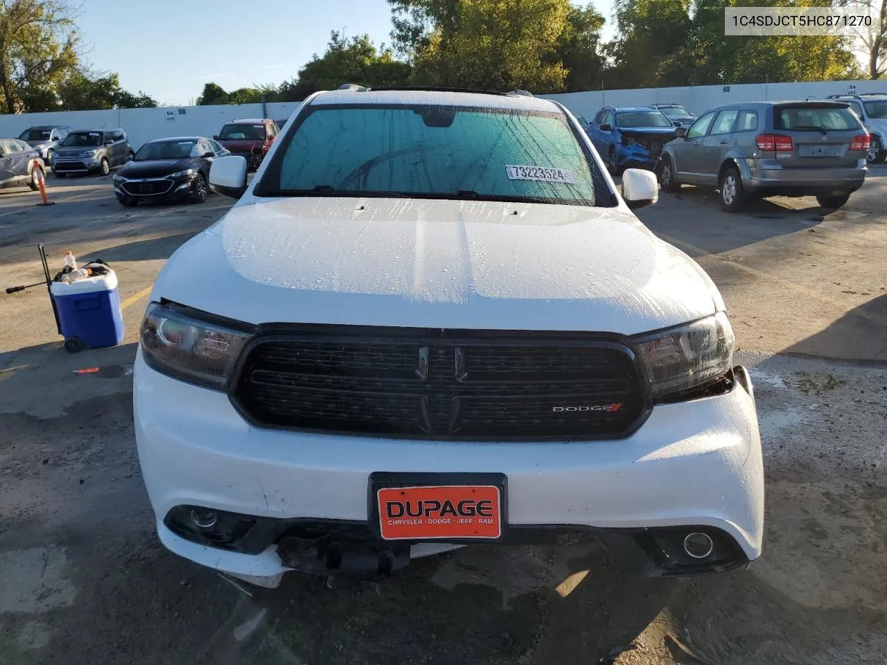 2017 Dodge Durango R/T VIN: 1C4SDJCT5HC871270 Lot: 73223524