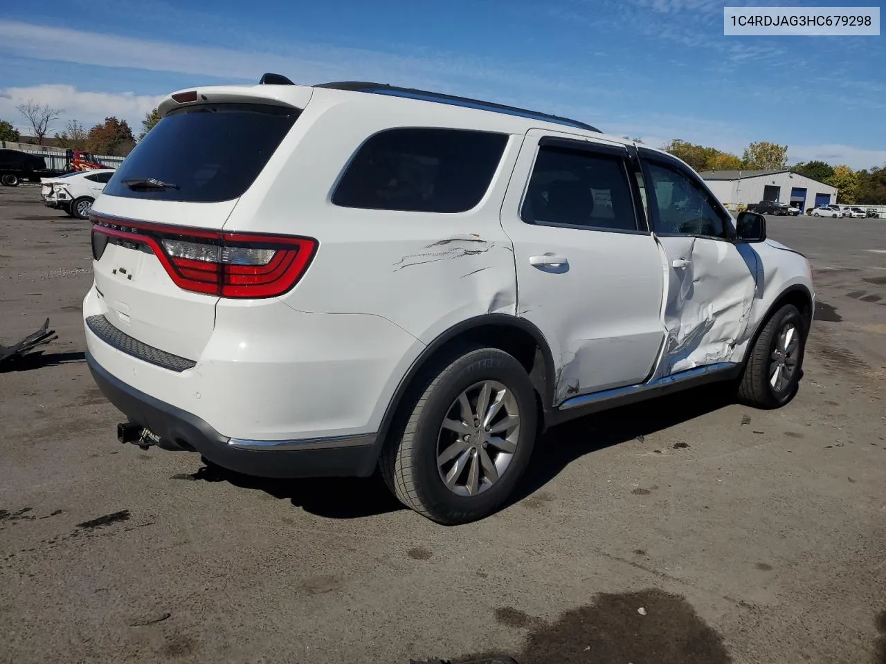 2017 Dodge Durango Sxt VIN: 1C4RDJAG3HC679298 Lot: 73491344