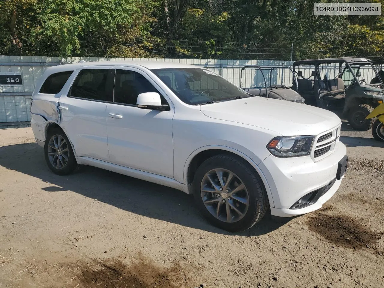 2017 Dodge Durango Gt VIN: 1C4RDHDG4HC936098 Lot: 73657844