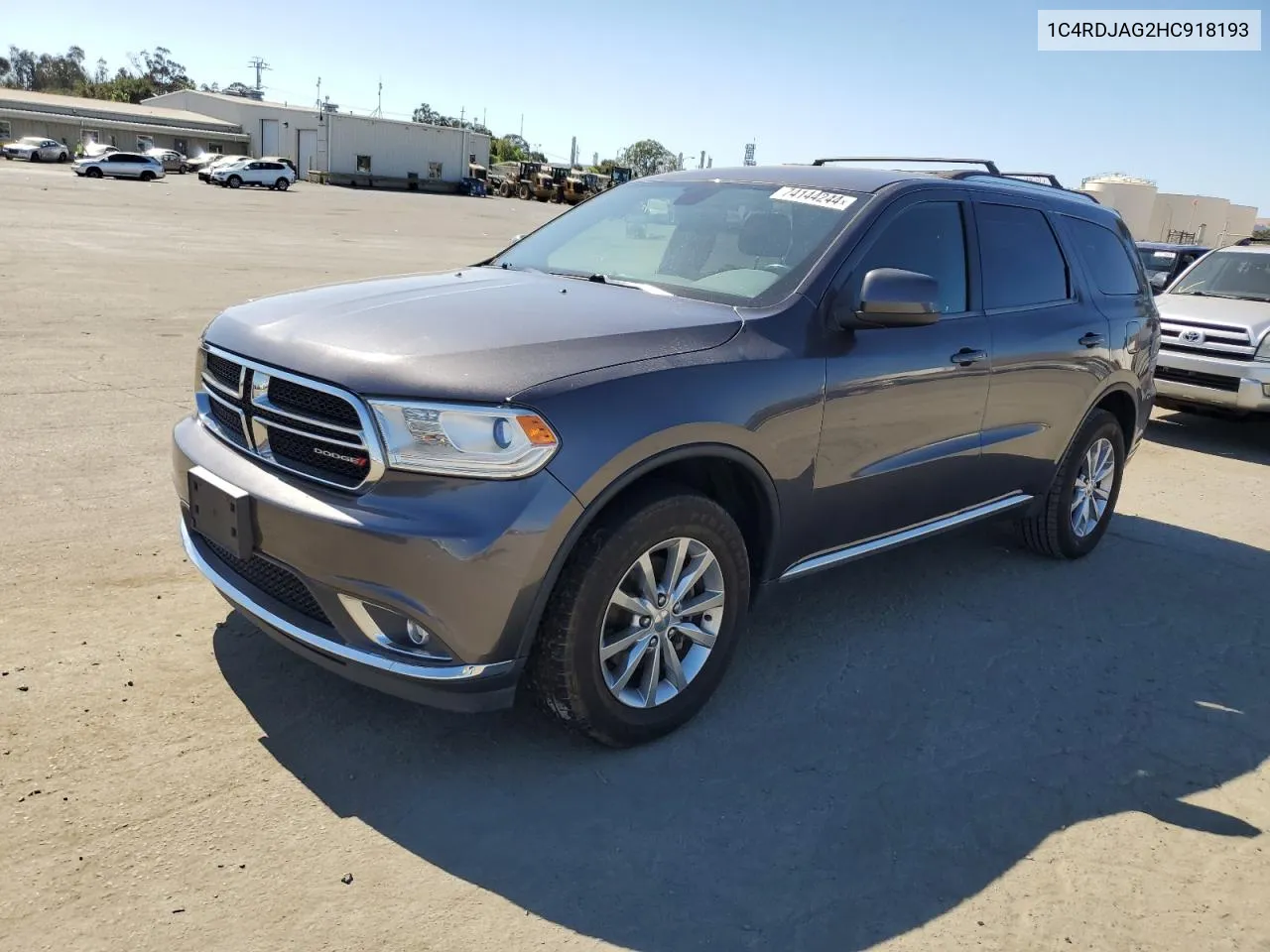 2017 Dodge Durango Sxt VIN: 1C4RDJAG2HC918193 Lot: 74144244