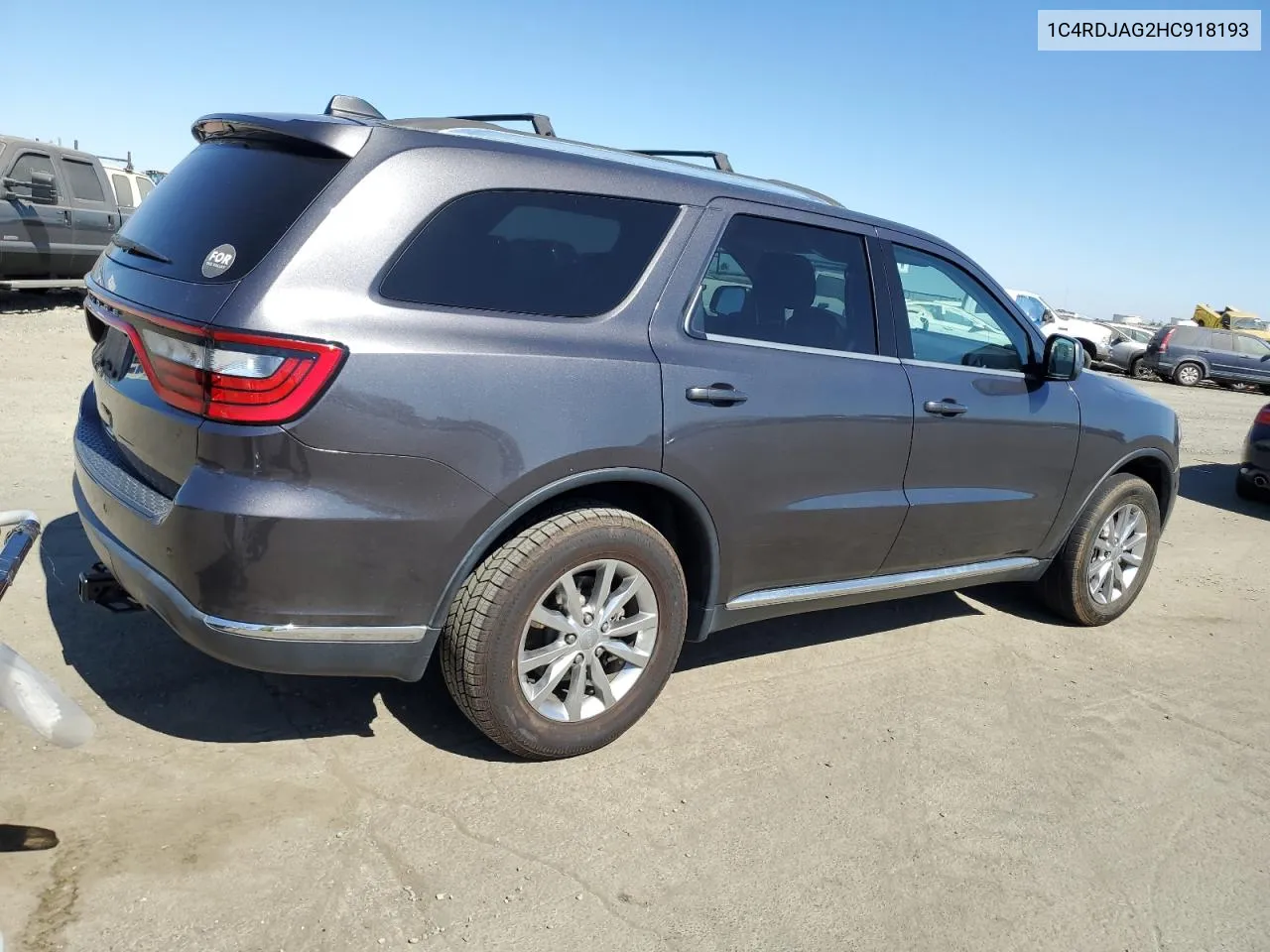 2017 Dodge Durango Sxt VIN: 1C4RDJAG2HC918193 Lot: 74144244