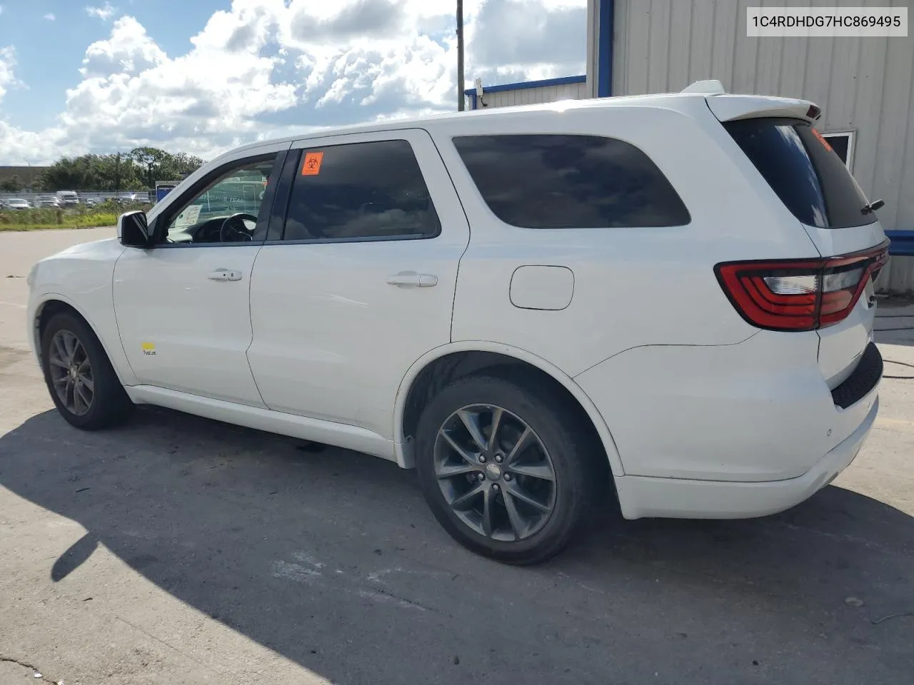 2017 Dodge Durango Gt VIN: 1C4RDHDG7HC869495 Lot: 74576444