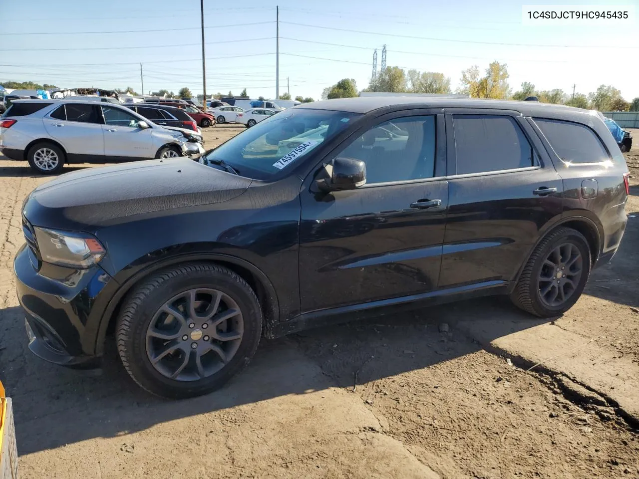 2017 Dodge Durango R/T VIN: 1C4SDJCT9HC945435 Lot: 74597594