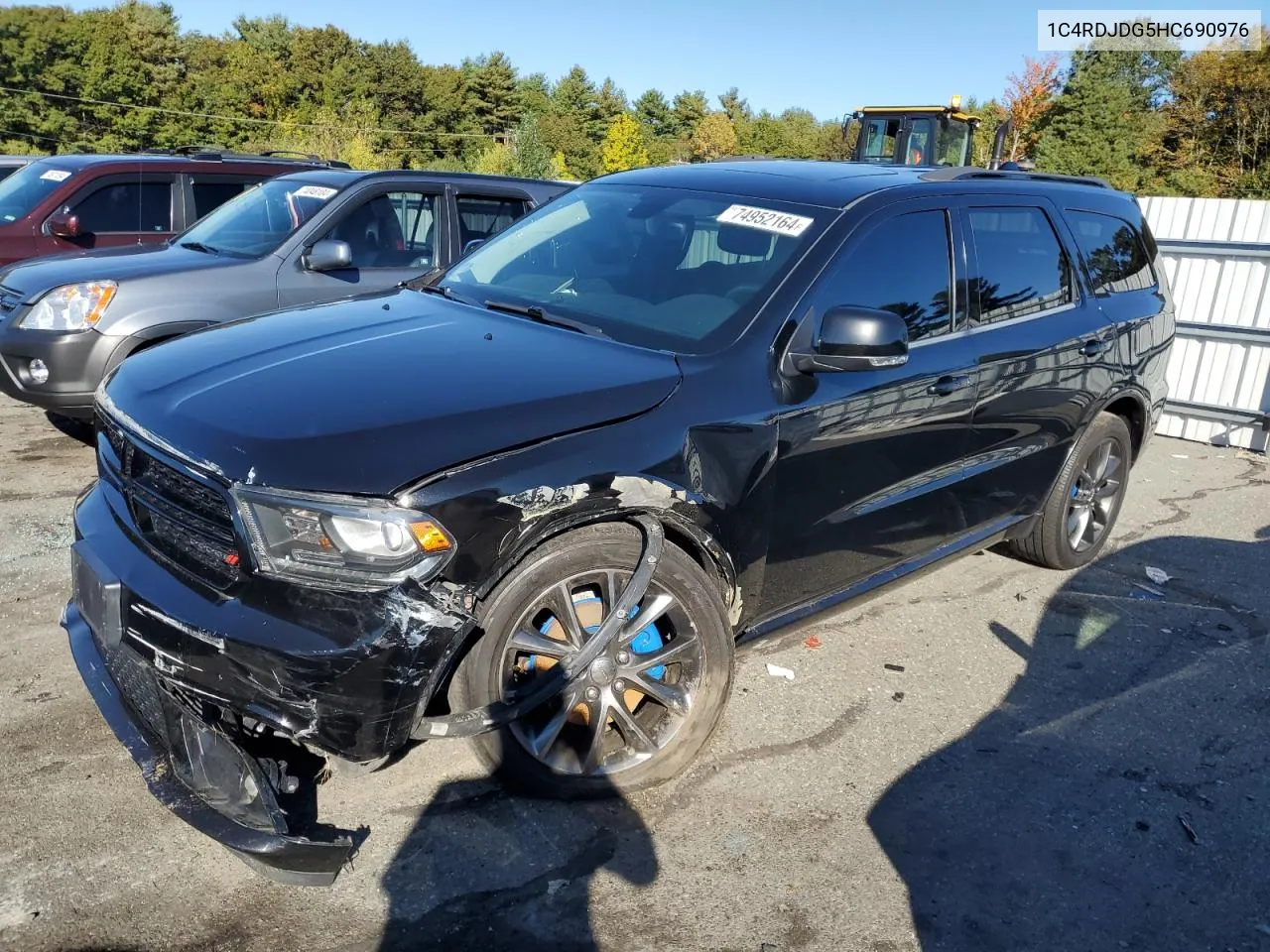 2017 Dodge Durango Gt VIN: 1C4RDJDG5HC690976 Lot: 74952164