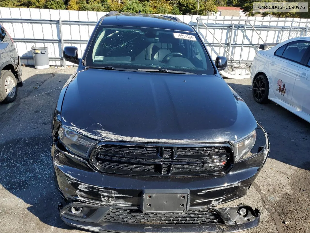 2017 Dodge Durango Gt VIN: 1C4RDJDG5HC690976 Lot: 74952164