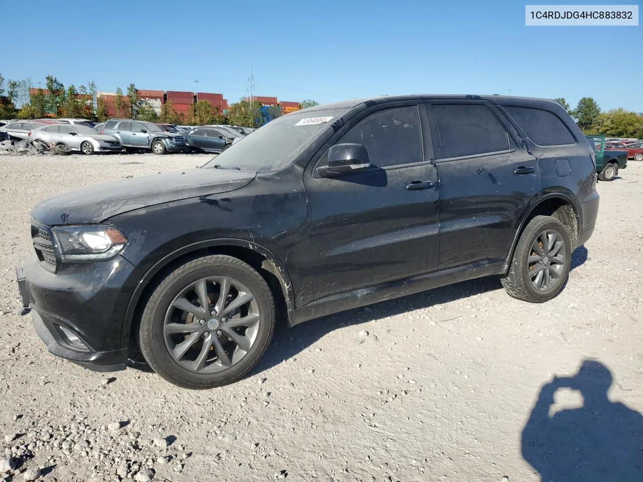 2017 Dodge Durango Gt VIN: 1C4RDJDG4HC883832 Lot: 74964664