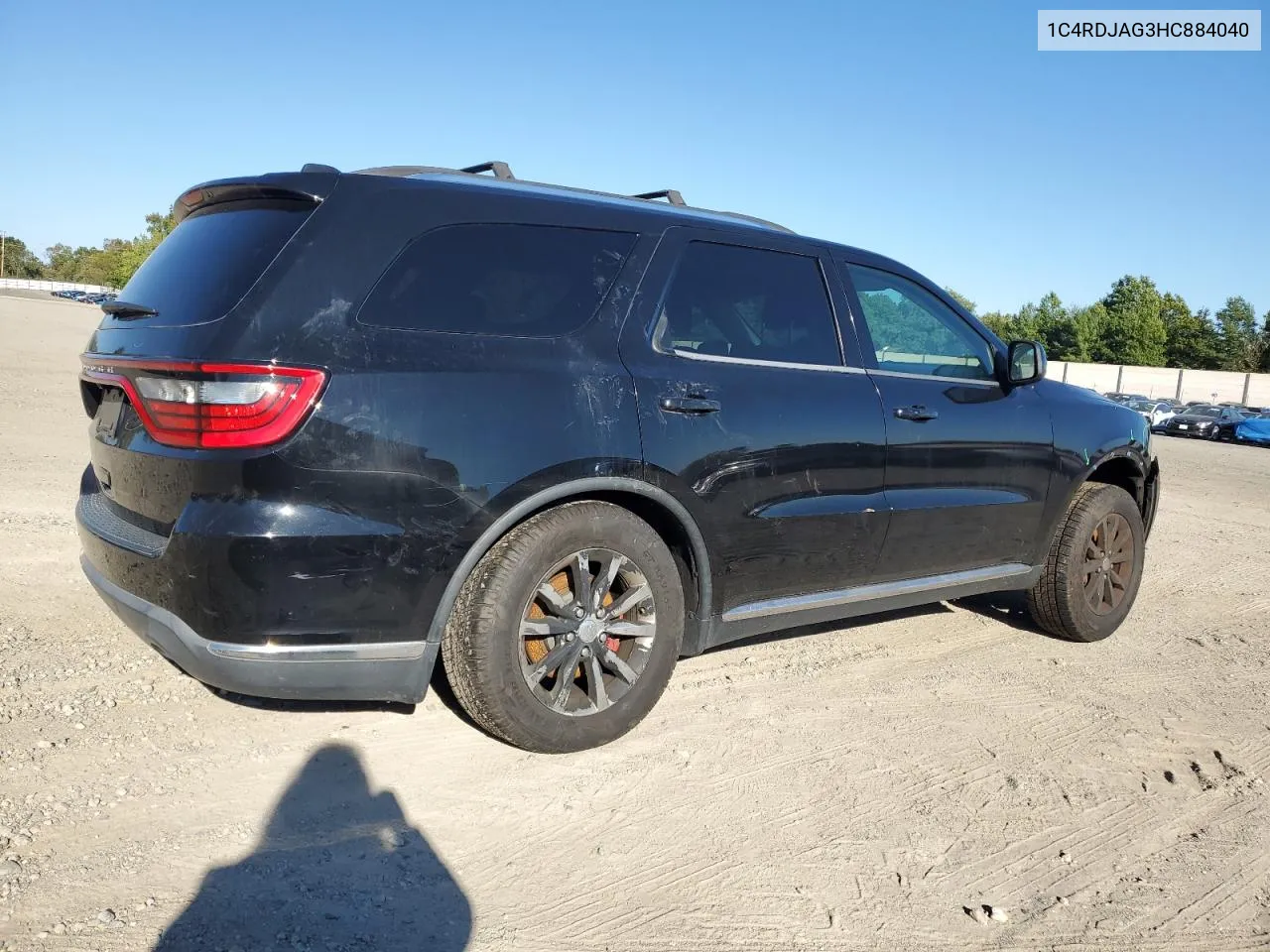 2017 Dodge Durango Sxt VIN: 1C4RDJAG3HC884040 Lot: 75099844