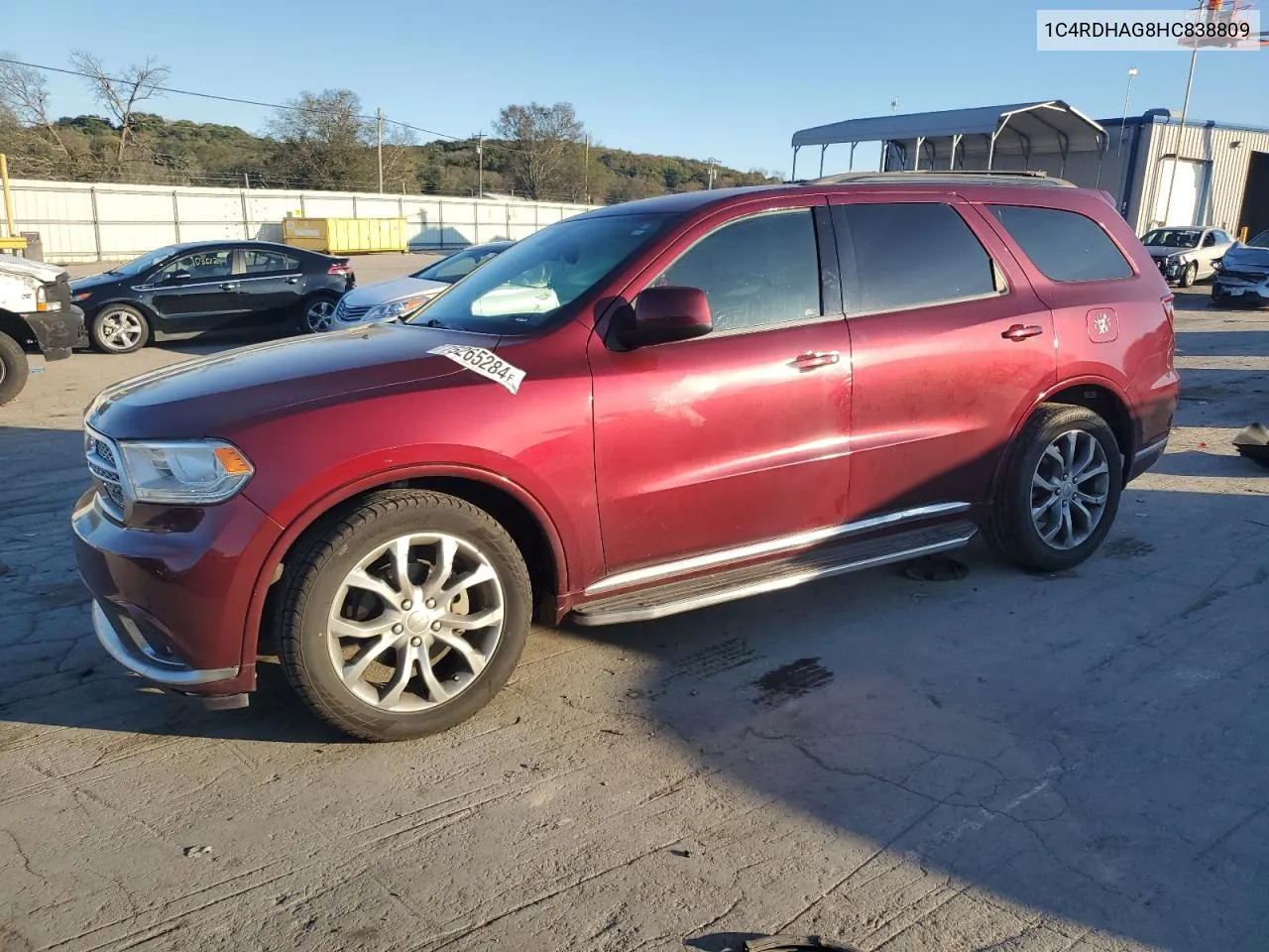 2017 Dodge Durango Sxt VIN: 1C4RDHAG8HC838809 Lot: 75265284