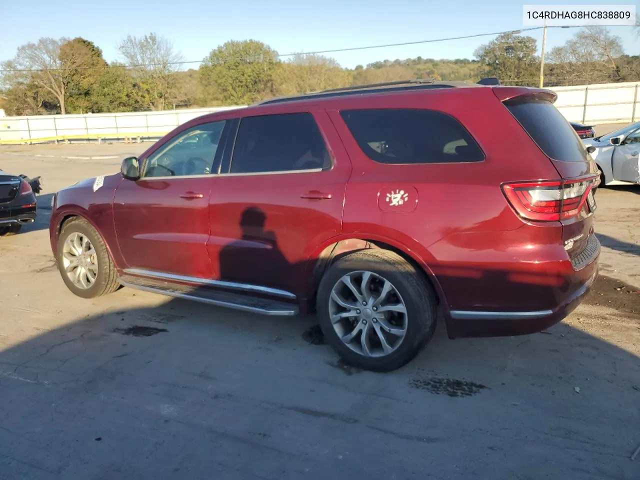 2017 Dodge Durango Sxt VIN: 1C4RDHAG8HC838809 Lot: 75265284