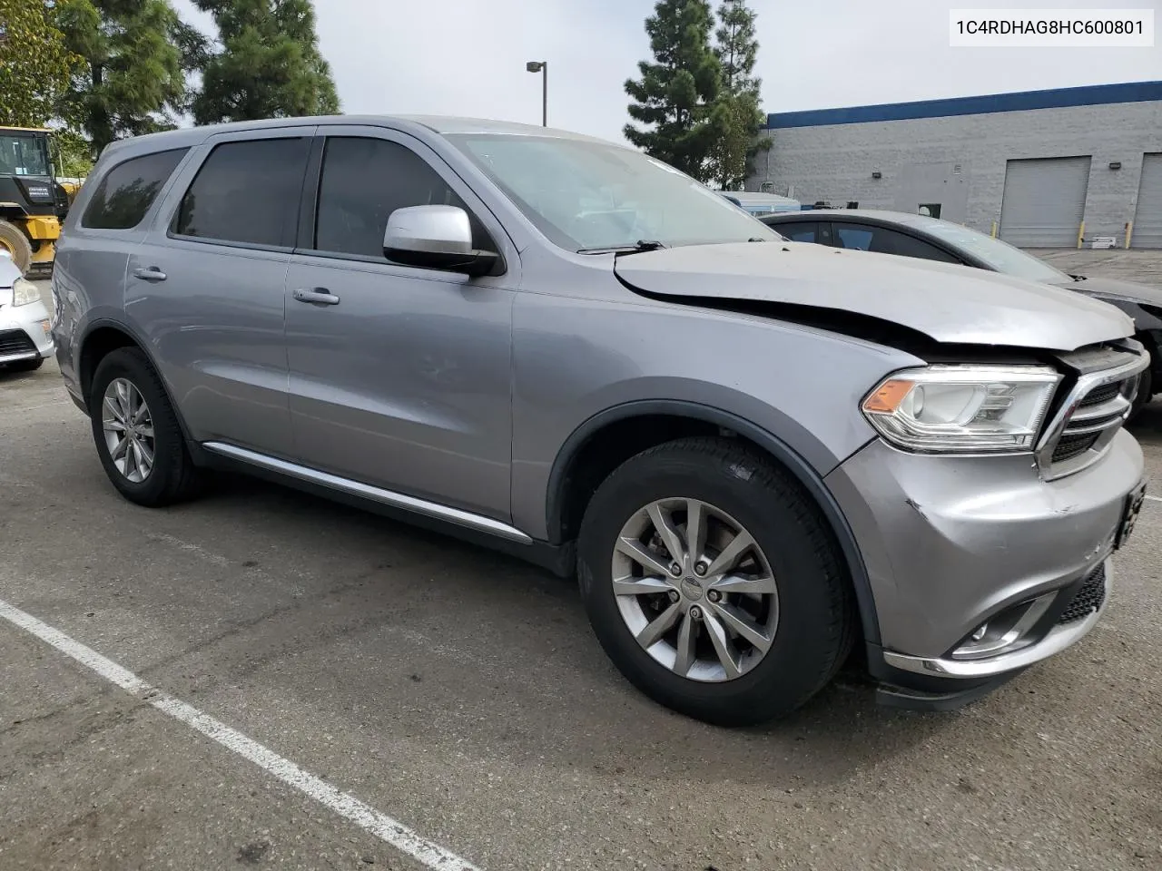 2017 Dodge Durango Sxt VIN: 1C4RDHAG8HC600801 Lot: 75545184