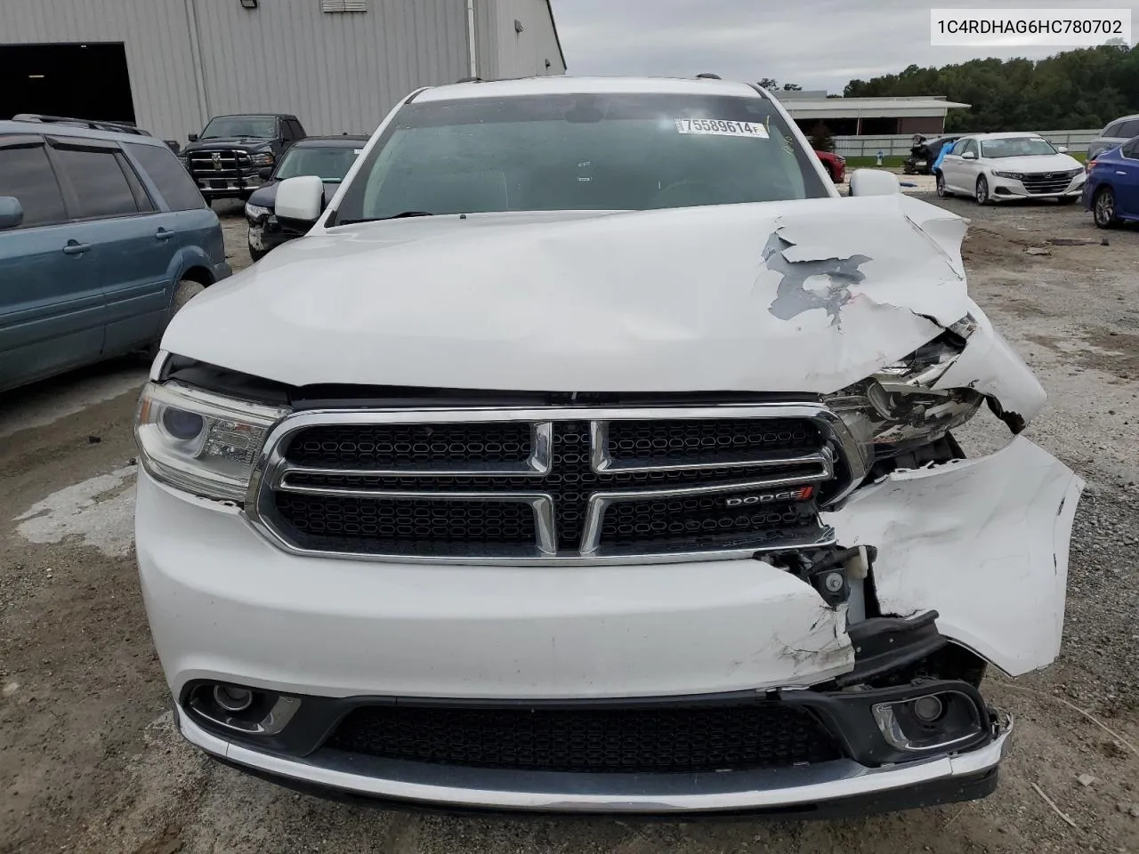 2017 Dodge Durango Sxt VIN: 1C4RDHAG6HC780702 Lot: 75589614