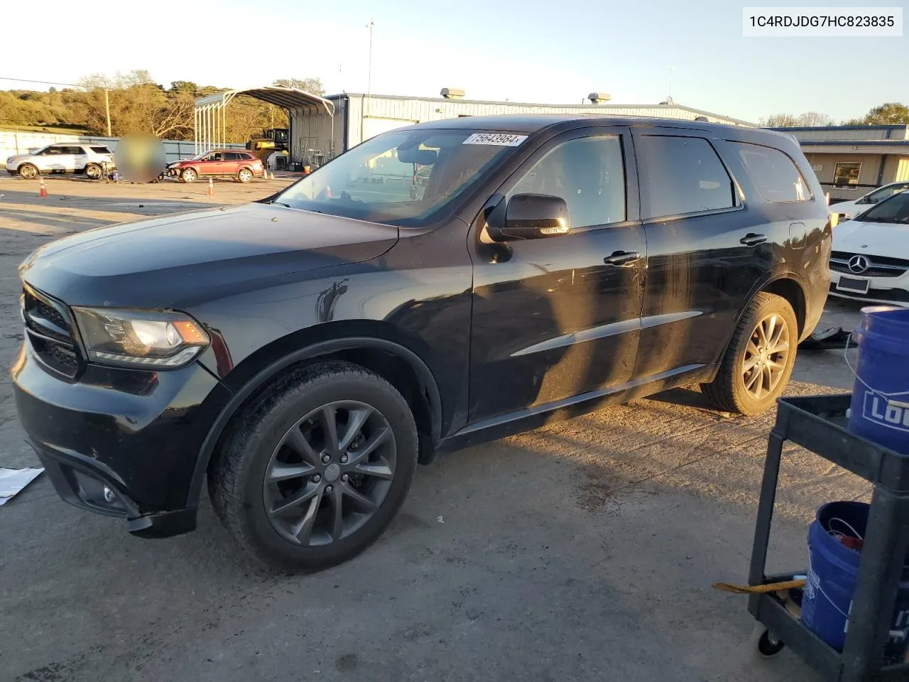 2017 Dodge Durango Gt VIN: 1C4RDJDG7HC823835 Lot: 75643984