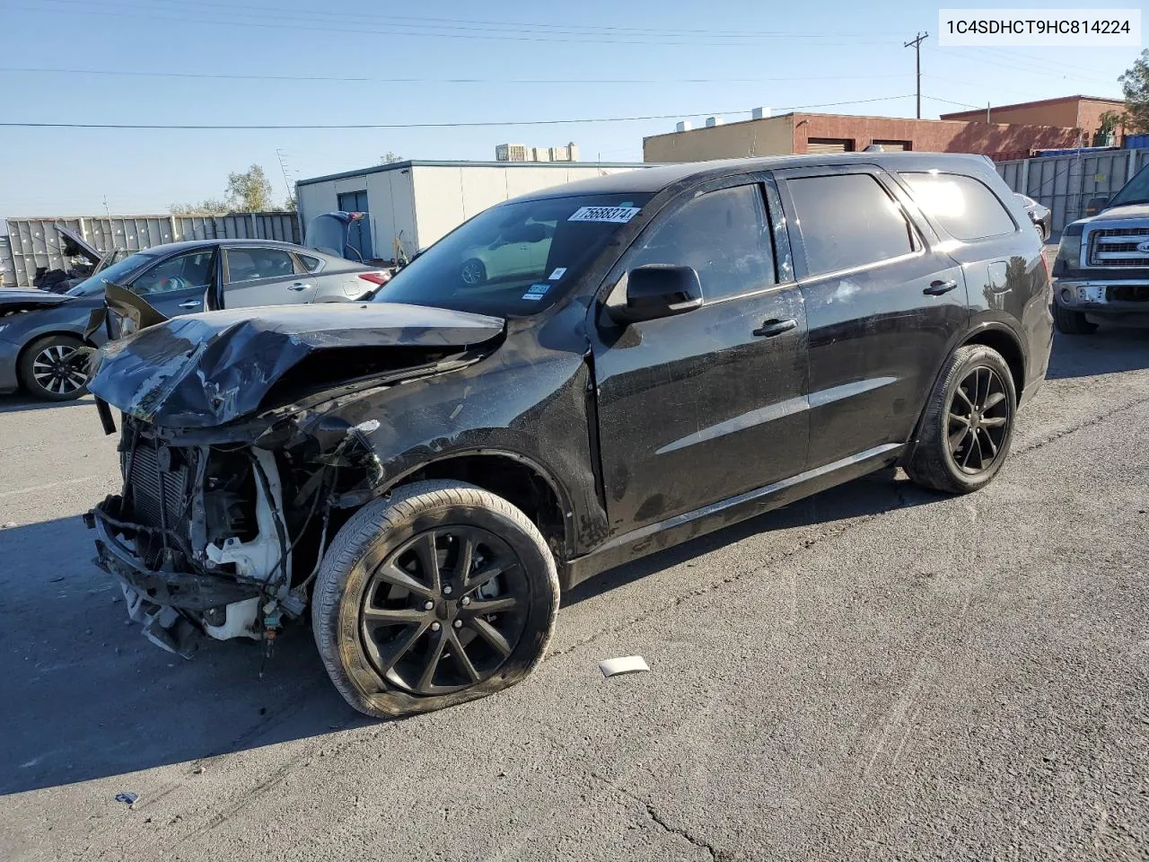 2017 Dodge Durango R/T VIN: 1C4SDHCT9HC814224 Lot: 75688374