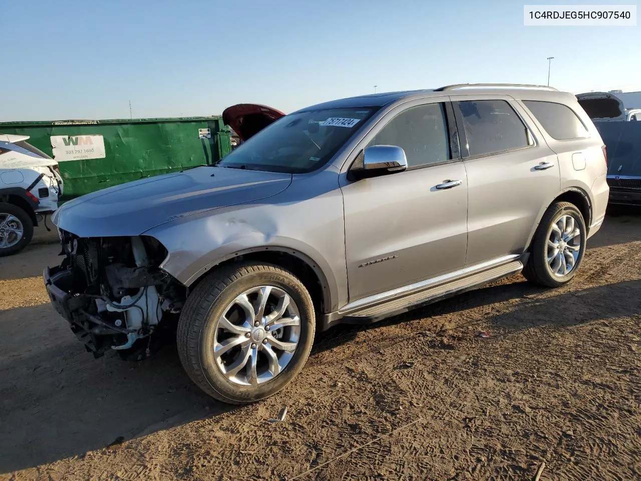 2017 Dodge Durango Citadel VIN: 1C4RDJEG5HC907540 Lot: 75717424