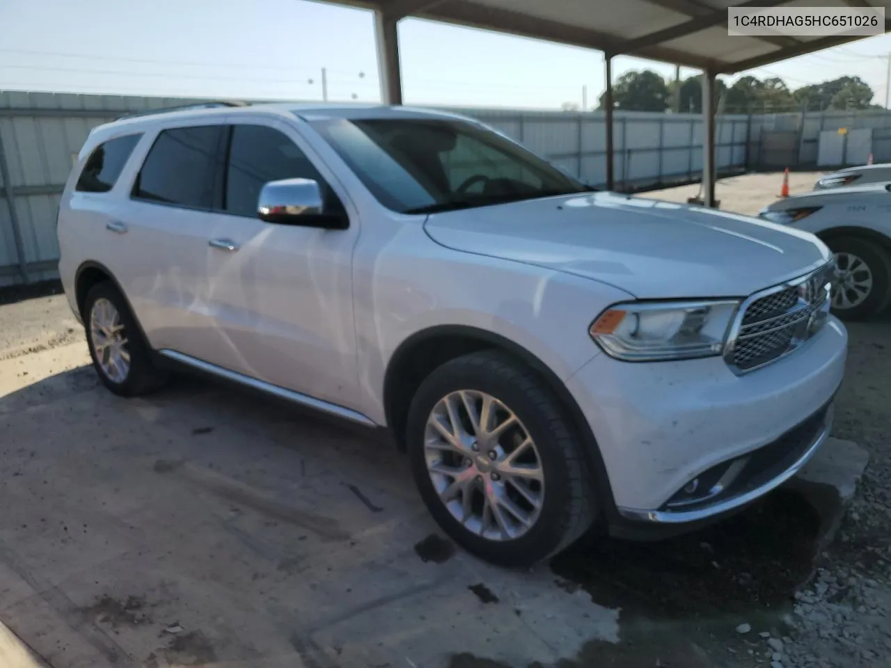 2017 Dodge Durango Sxt VIN: 1C4RDHAG5HC651026 Lot: 76002514