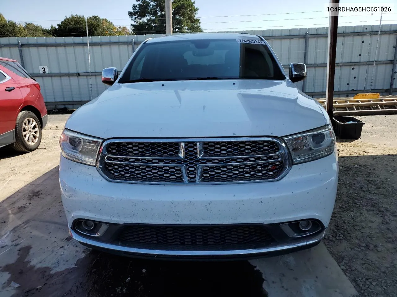 2017 Dodge Durango Sxt VIN: 1C4RDHAG5HC651026 Lot: 76002514