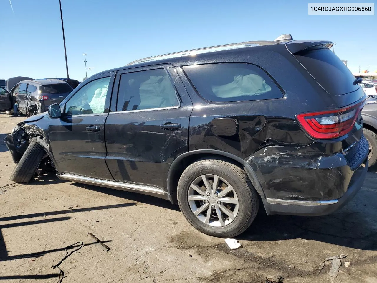 2017 Dodge Durango Sxt VIN: 1C4RDJAGXHC906860 Lot: 76233824