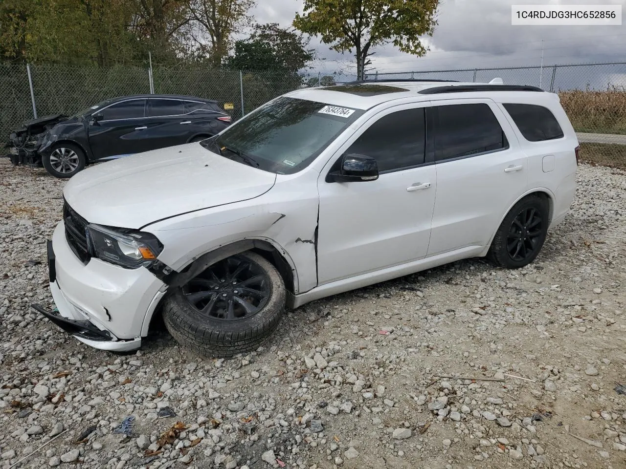 2017 Dodge Durango Gt VIN: 1C4RDJDG3HC652856 Lot: 76343764