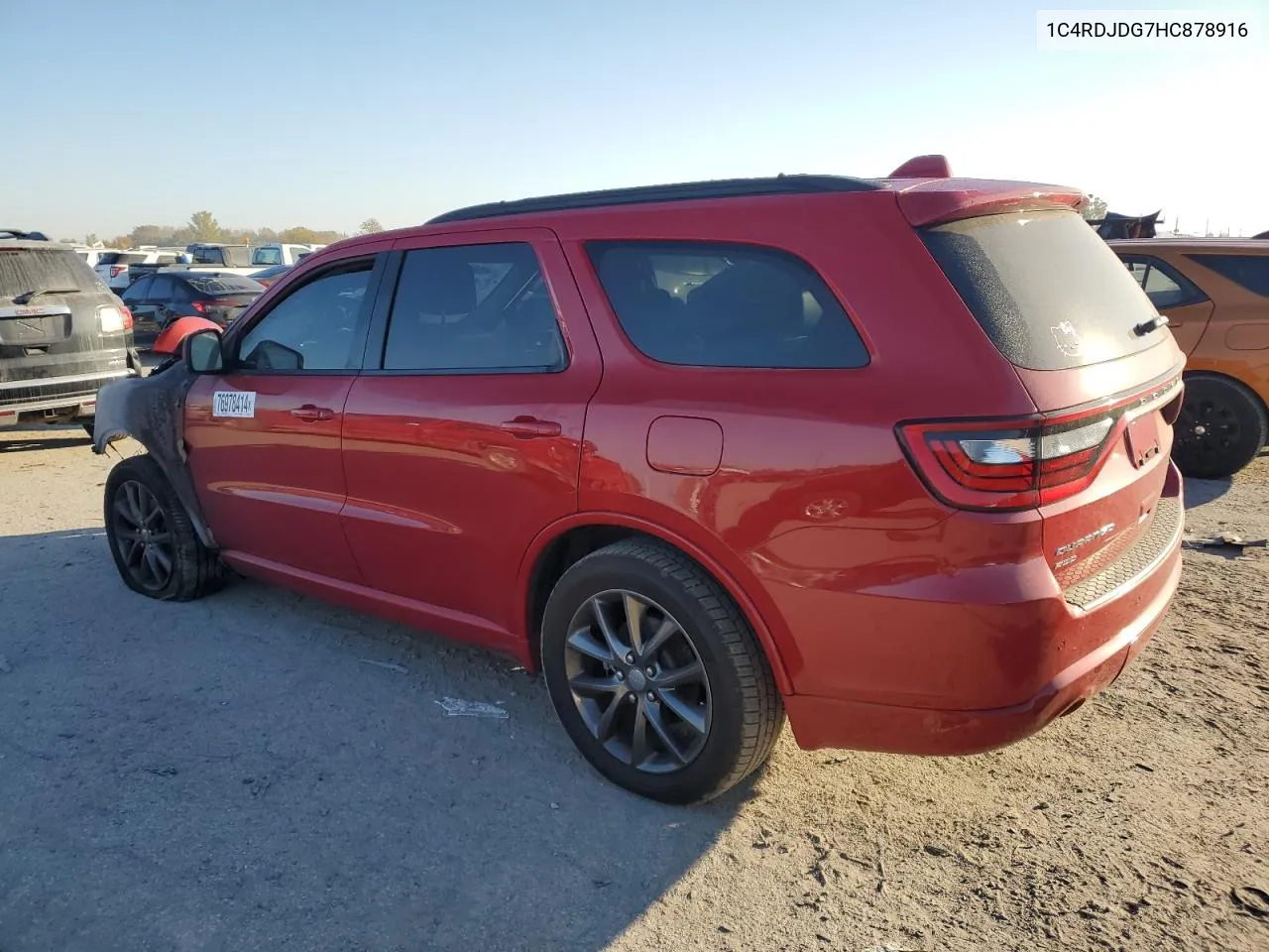 2017 Dodge Durango Gt VIN: 1C4RDJDG7HC878916 Lot: 76978414