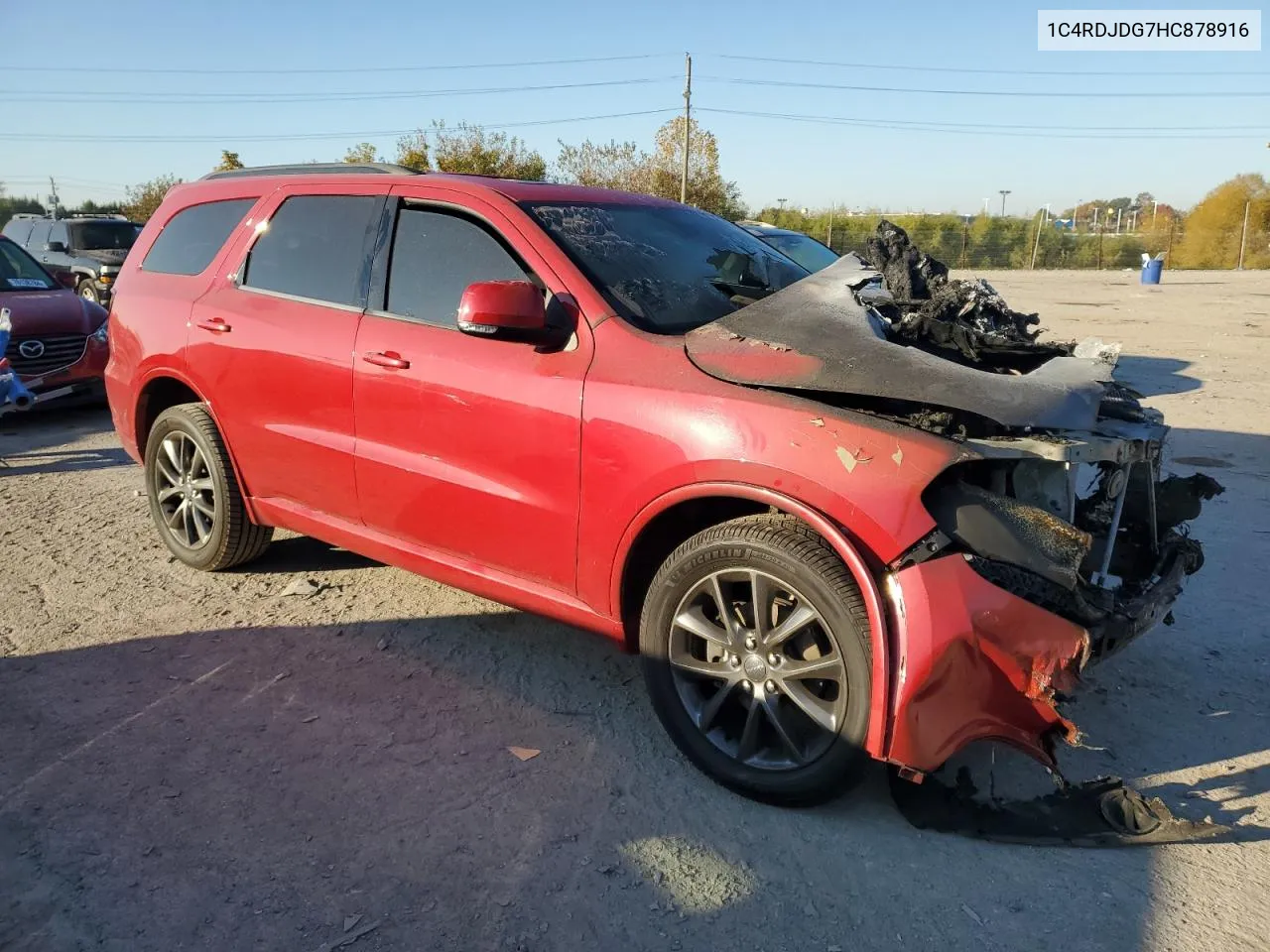 2017 Dodge Durango Gt VIN: 1C4RDJDG7HC878916 Lot: 76978414