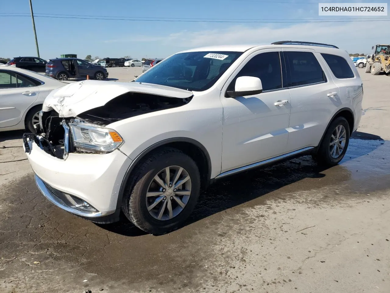 2017 Dodge Durango Sxt VIN: 1C4RDHAG1HC724652 Lot: 77320244