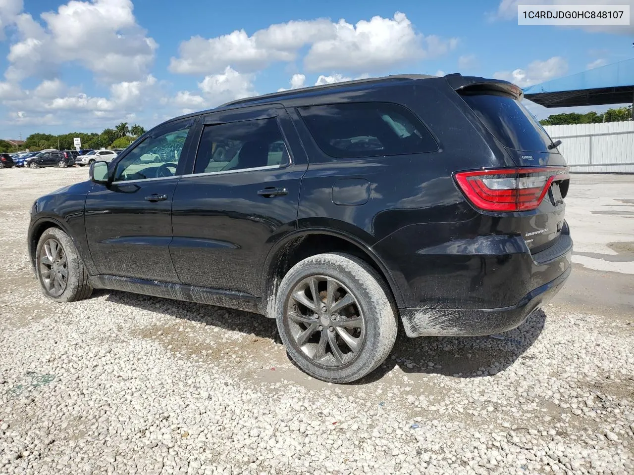 2017 Dodge Durango Gt VIN: 1C4RDJDG0HC848107 Lot: 77466804