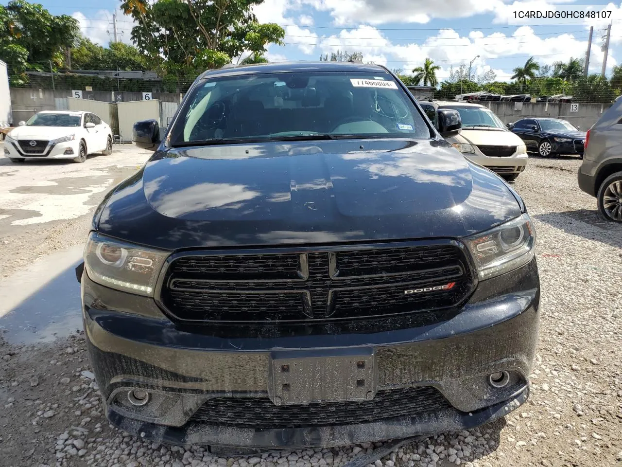 2017 Dodge Durango Gt VIN: 1C4RDJDG0HC848107 Lot: 77466804