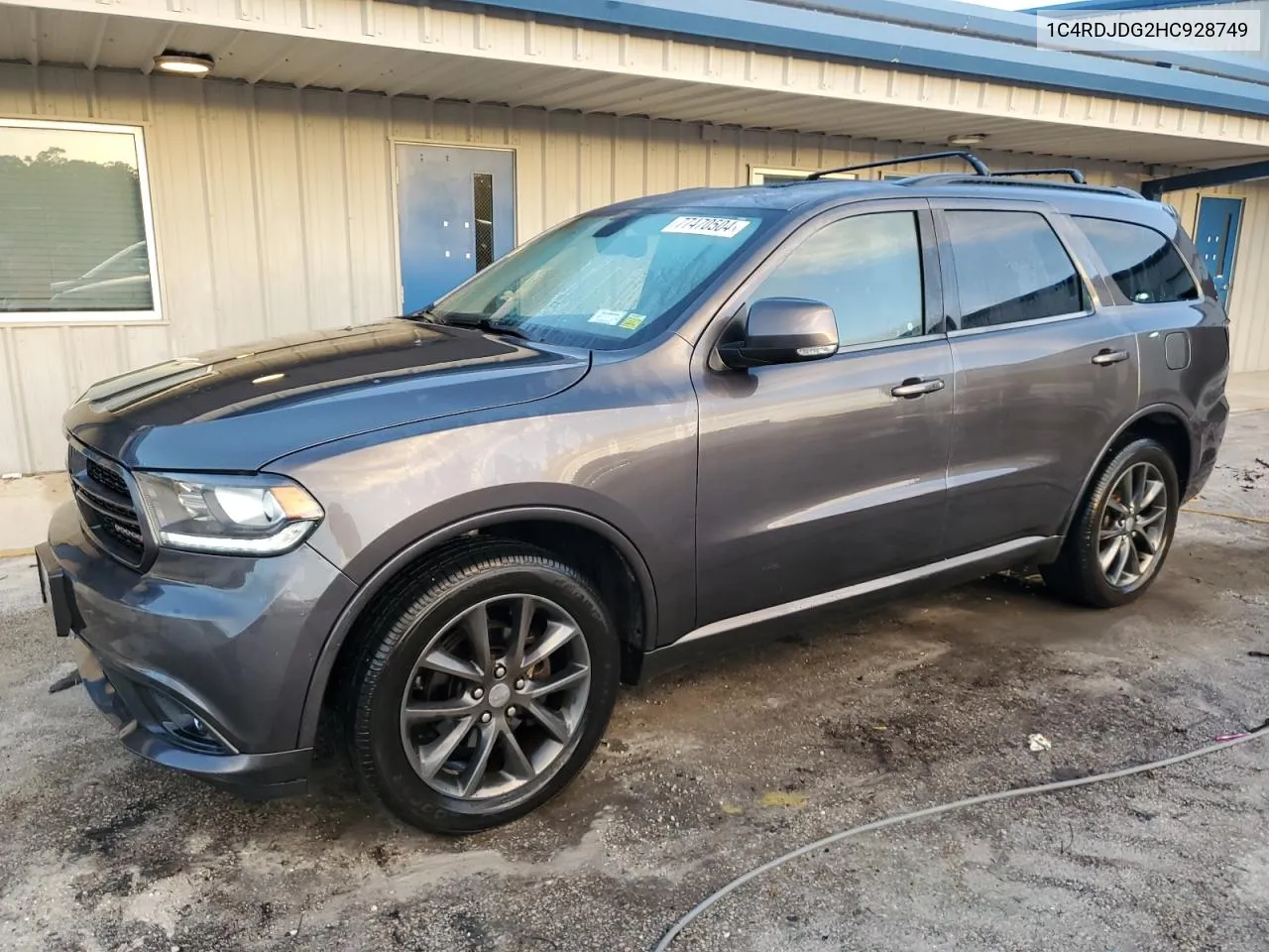 2017 Dodge Durango Gt VIN: 1C4RDJDG2HC928749 Lot: 77470504